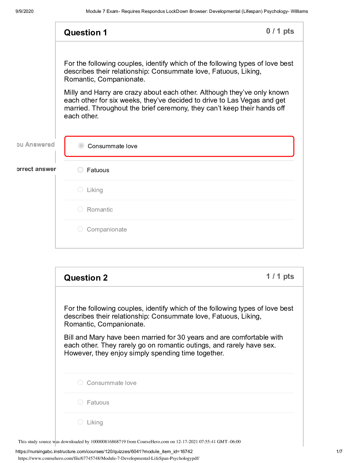 Preview image of Module 7 Developmental Life Span Psychology document